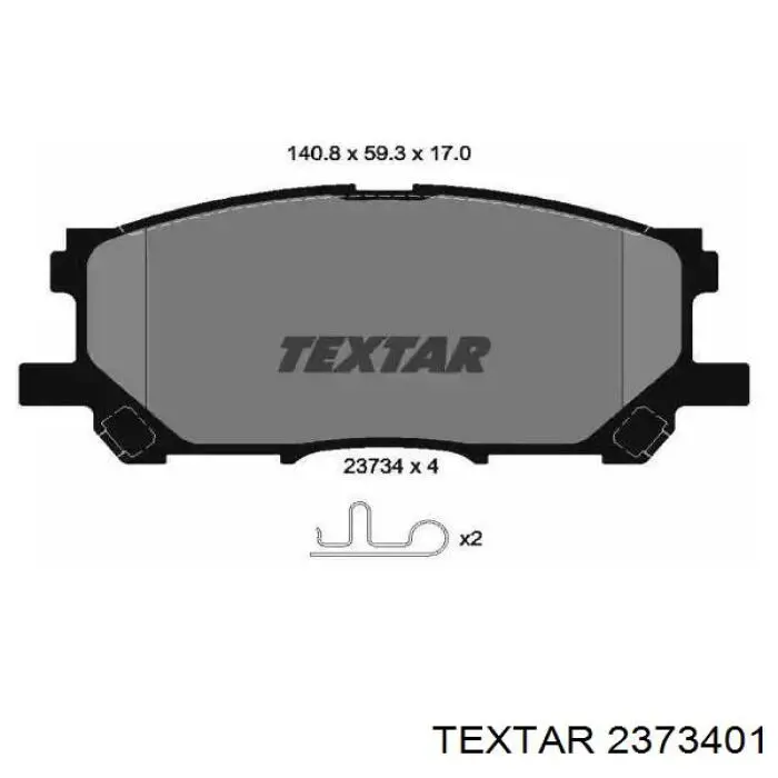 Передние тормозные колодки 2373401 Textar