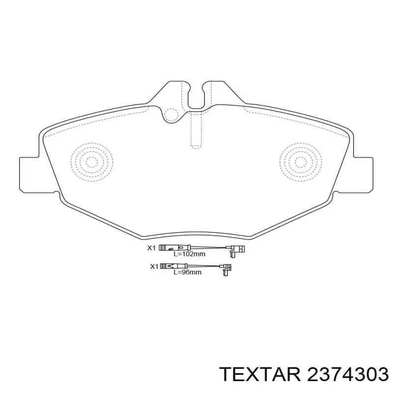 2374303 Textar Колодки передние