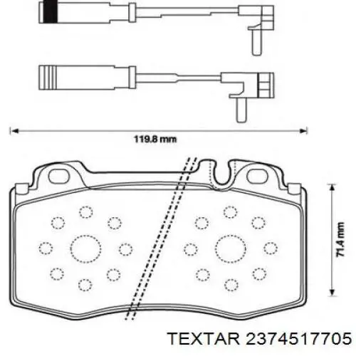 2374517705 Textar Колодки передние