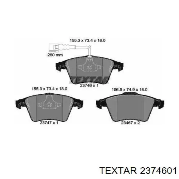 Купить 2374601 Textar Колодки тормозные