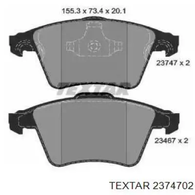 Купить 2374702 Textar Колодки тормозные