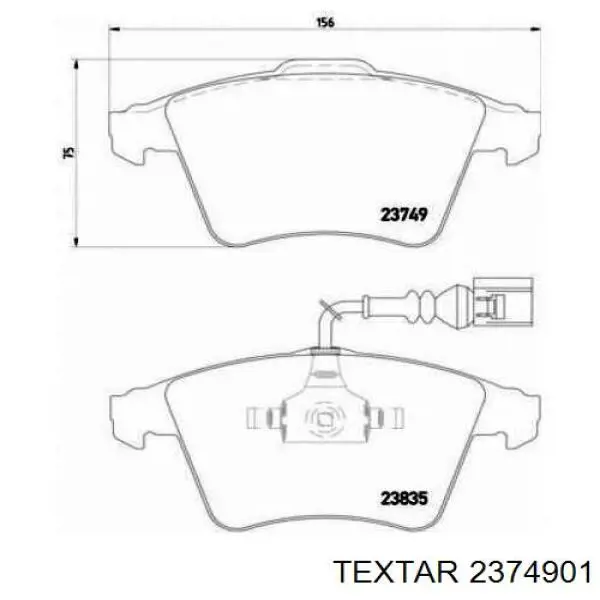 Колодки Textar 2374901 цена, от 79.28 USD
