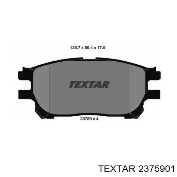 Передние тормозные колодки 2375901 Textar