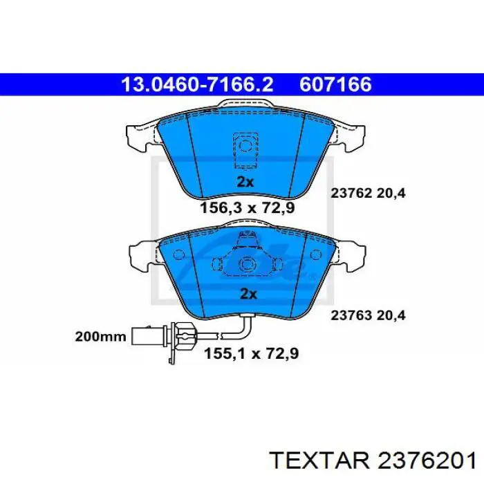 Колодки Textar 2376201 цена, от 61.78 USD