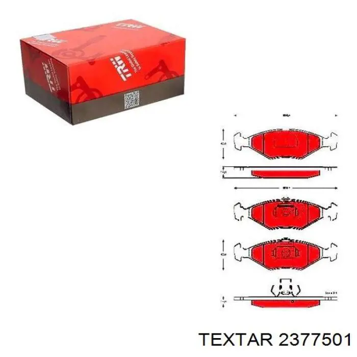 Тормозные колодки Textar 2377501
