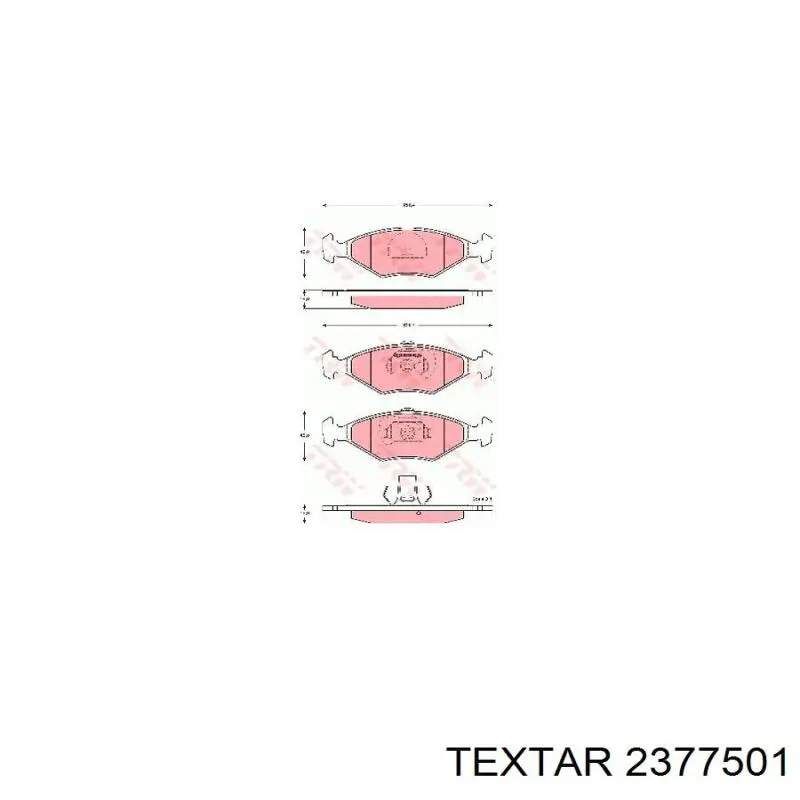 Купить 2377501 Textar Колодки тормозные