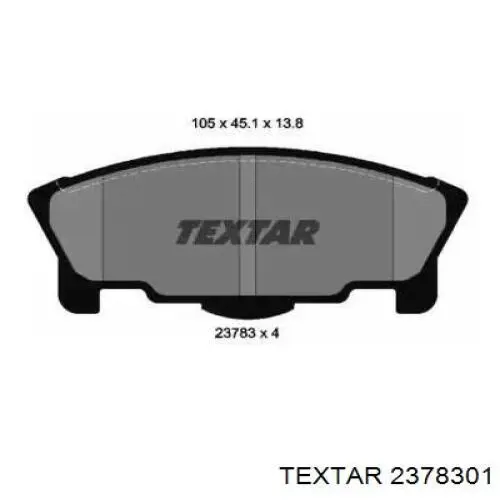 Передние тормозные колодки 2378301 Textar