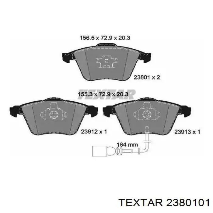 Колодки Textar 2380101 цена, от 49.94 USD