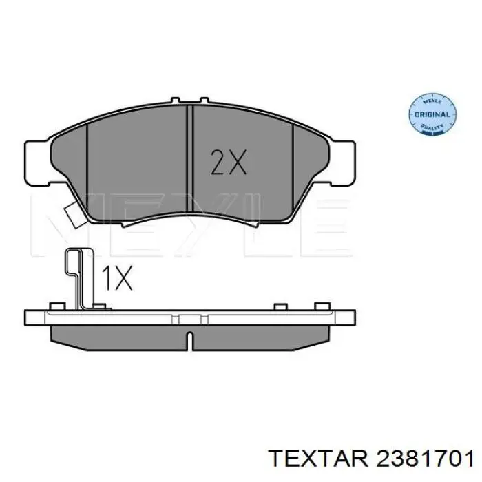 Передние тормозные колодки 2381701 Textar