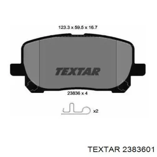 2383601 Textar Колодки передние