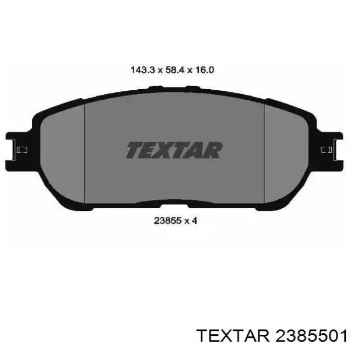 Передние тормозные колодки 2385501 Textar