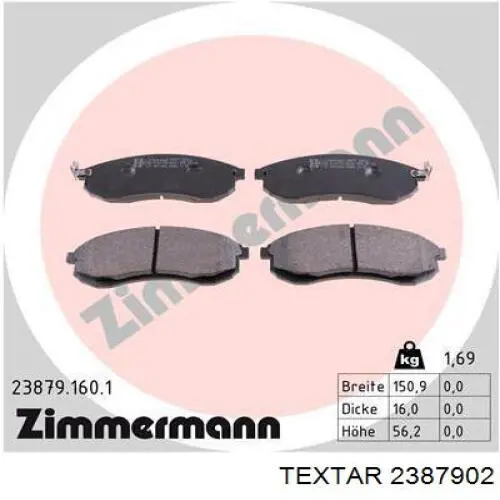 Колодки Textar 2387902 цена, от 31.23 USD