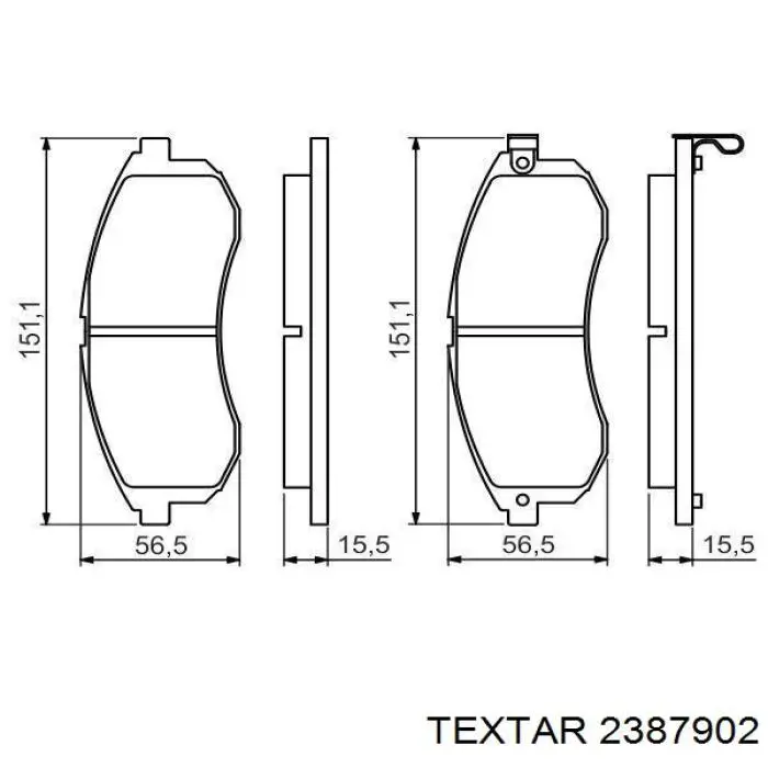 Купить 2387902 Textar Колодки тормозные
