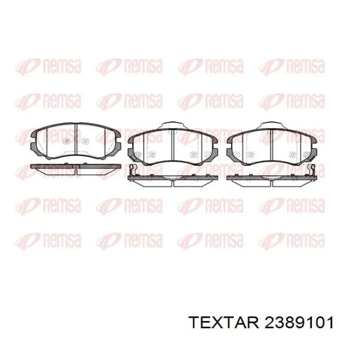 Тормозные колодки Textar 2389101