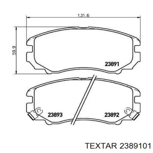 Колодки Textar 2389101 цена, от 18.40 USD