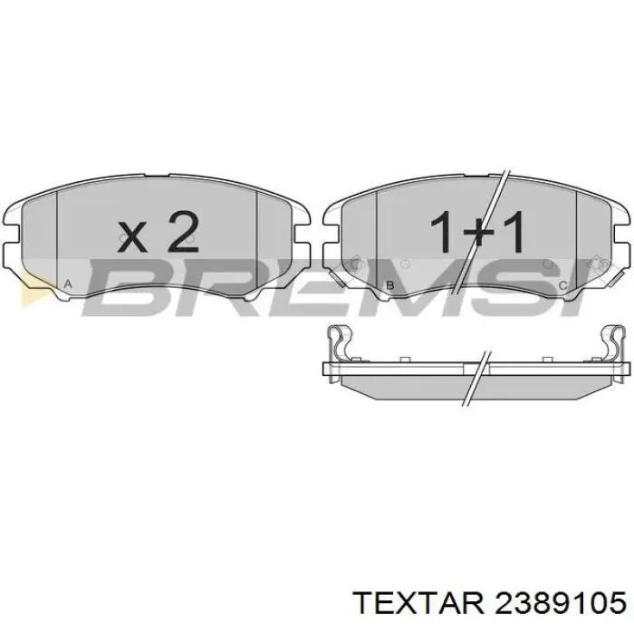 Тормозные колодки Textar 2389105