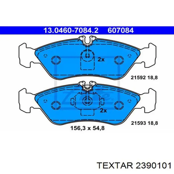 Колодки дисковые  Textar 2390101 цена, от 37.80 USD