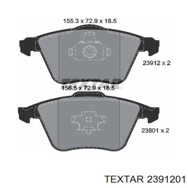 2391201 Textar колодки тормозные передние дисковые