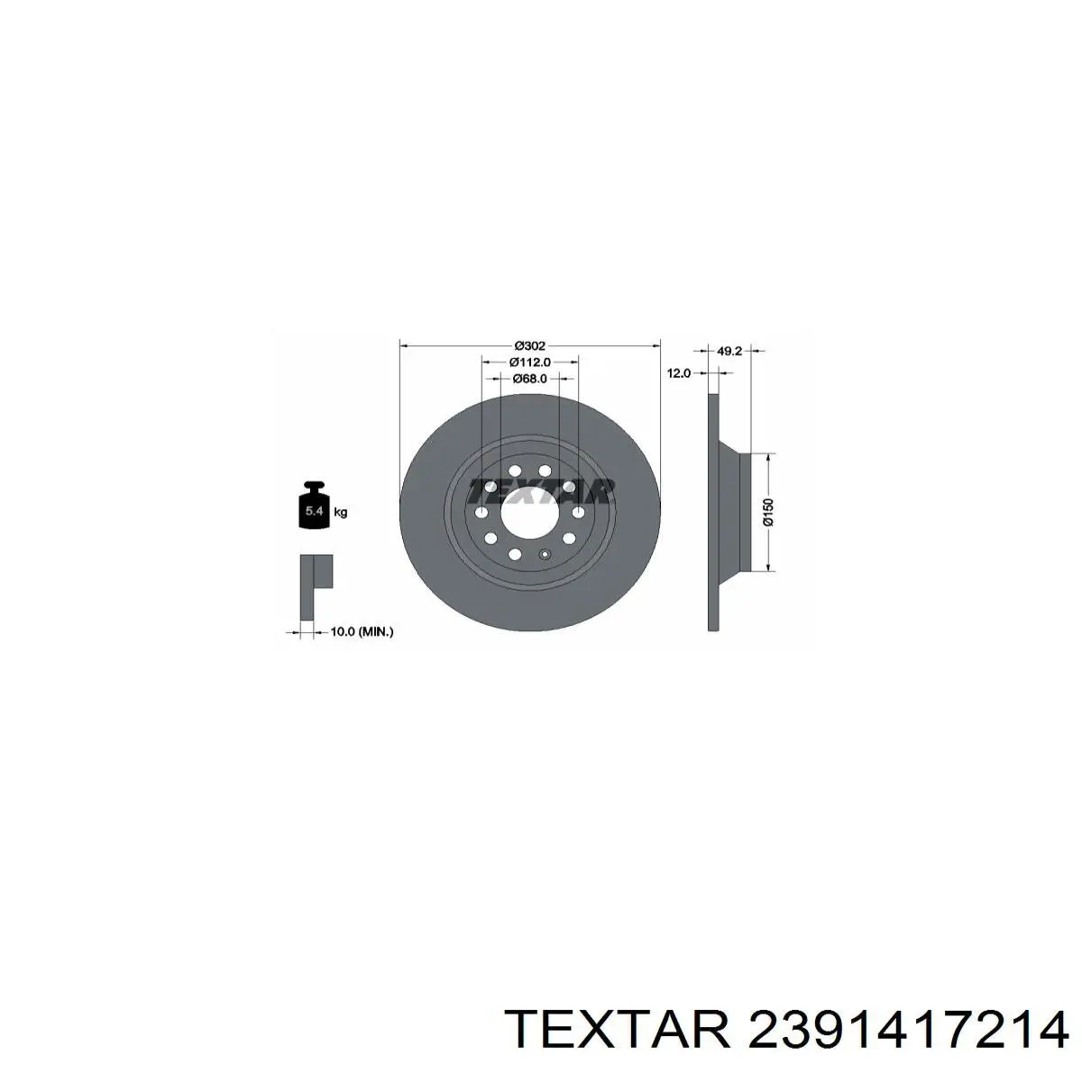 Задние дисковые колодки Textar 2391417214