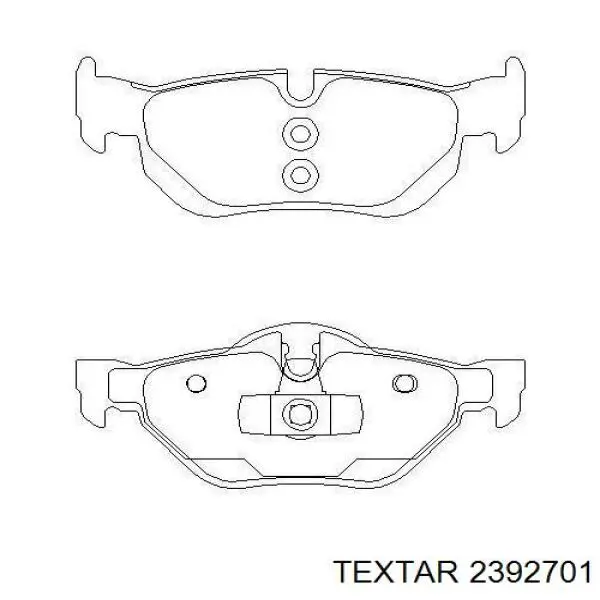 Купить 2392701 Textar Колодки тормозные задние, дисковые