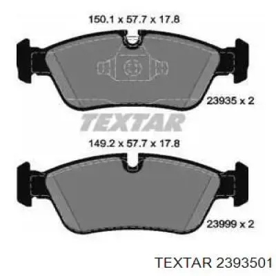 Передние тормозные колодки 2393501 Textar