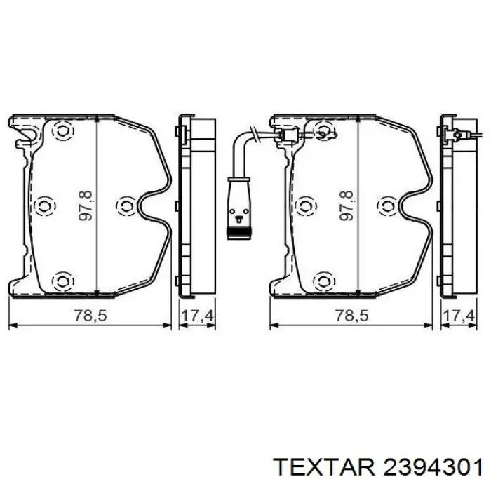 Купить 2394301 Textar Колодки тормозные