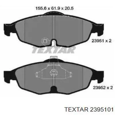 Передние тормозные колодки 2395101 Textar