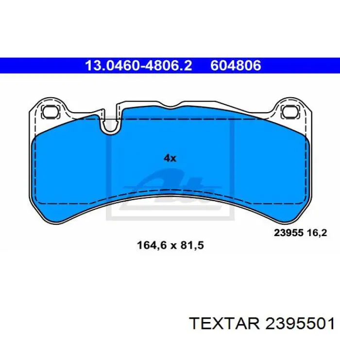 Колодки Textar 2395501 цена, от 63.70 USD