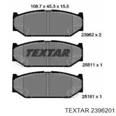2396201 Textar колодки тормозные передние дисковые