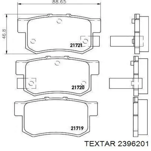 Колодки Textar 2396201 цена, от 19.00 USD
