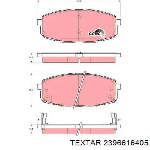 Купить 2396616405 Textar Колодки тормозные