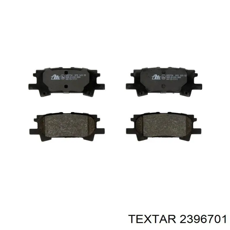 Купить 2396701 Textar Колодки тормозные задние, дисковые
