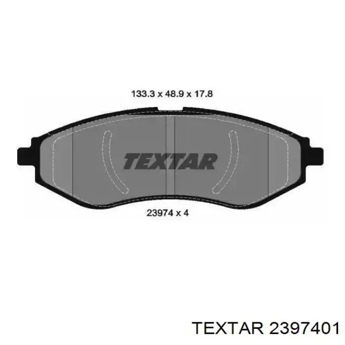 2397401 Textar колодки тормозные передние дисковые