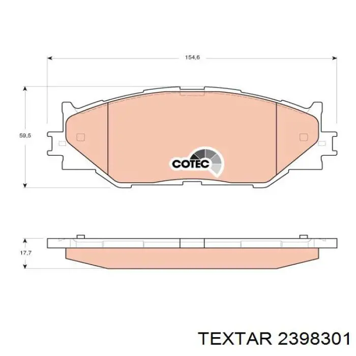 Колодки Textar 2398301 цена, от 63.19 USD