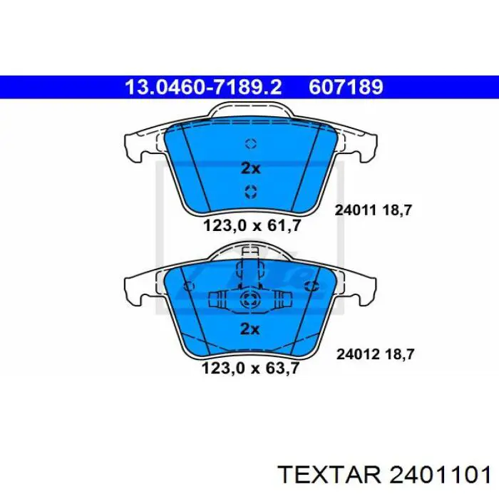 Колодки дисковые  Textar 2401101 цена, от 46.51 USD