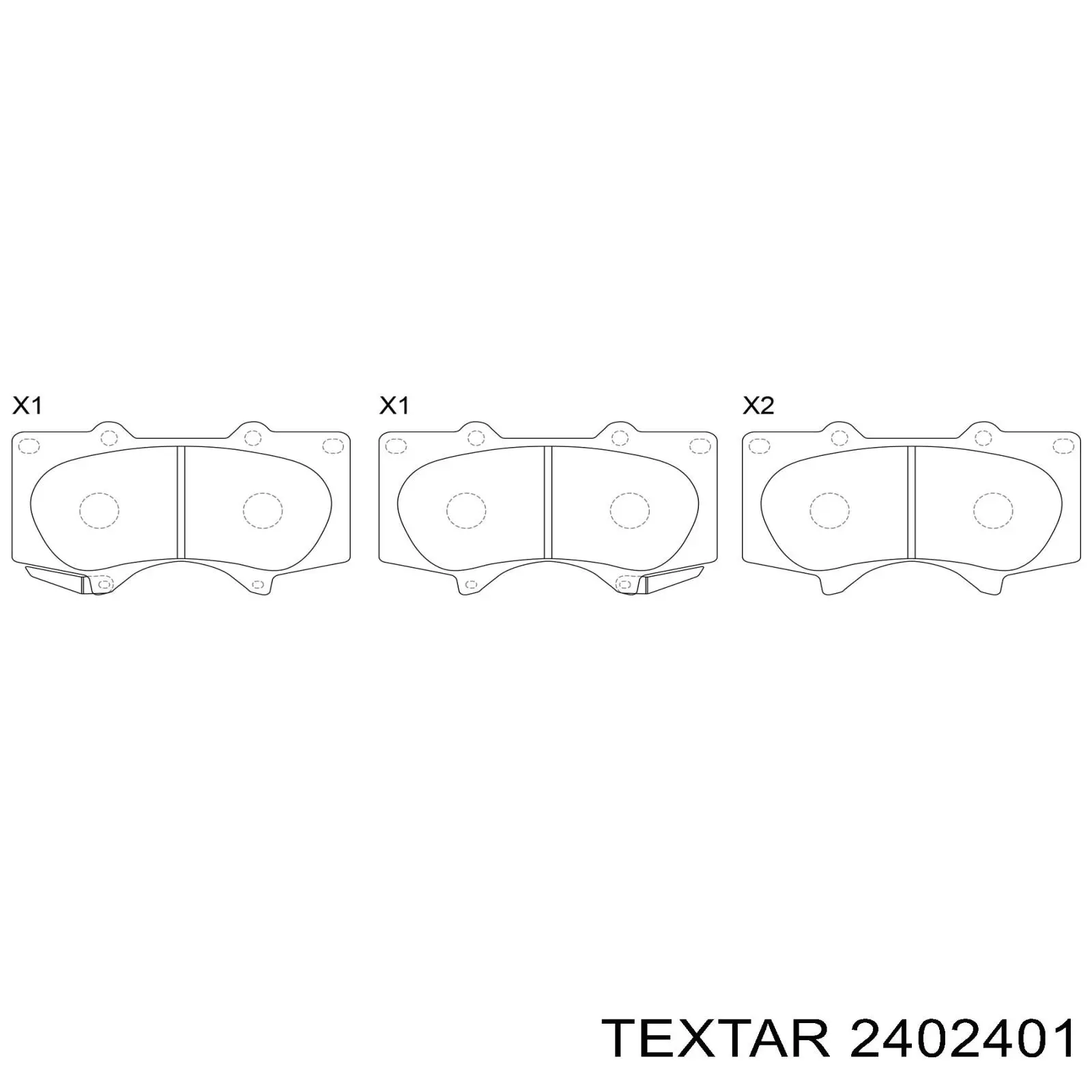 Передние тормозные колодки 2402401 Textar