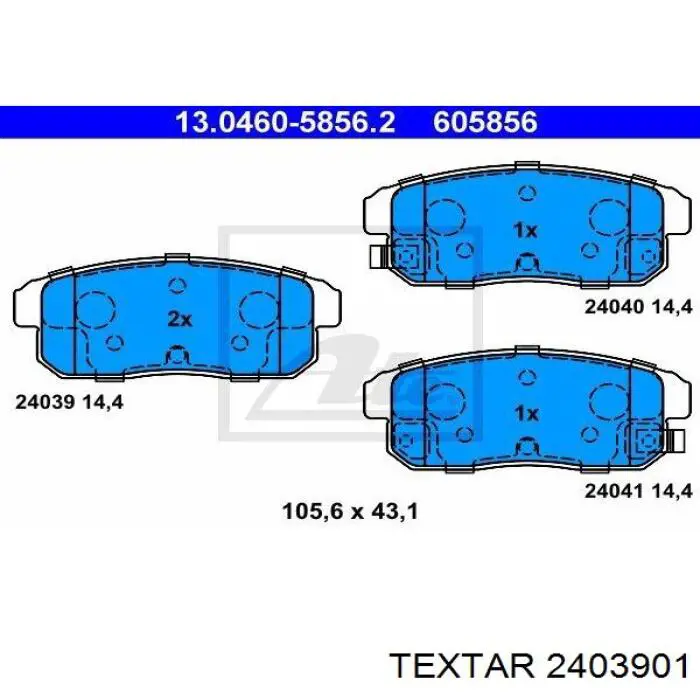 Колодки дисковые  Textar 2403901 цена, от 25.12 USD