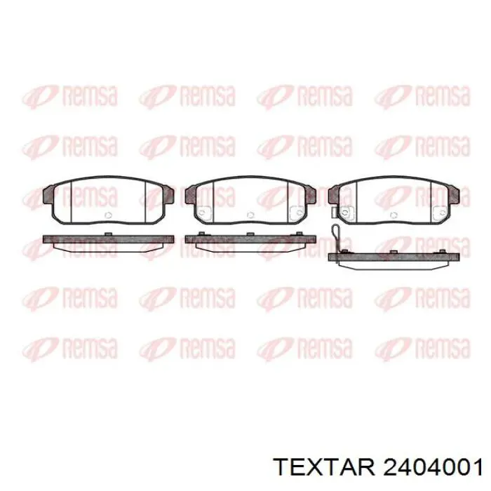 Задние дисковые колодки Textar 2404001