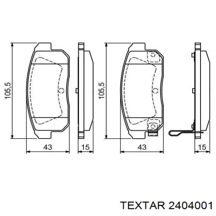 Колодки дисковые  Textar 2404001 цена, от 21.50 USD