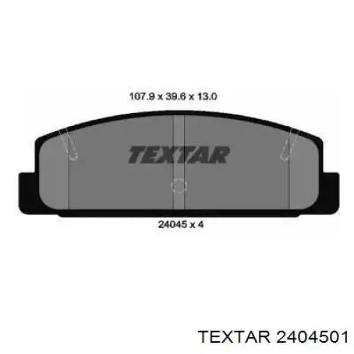 Купить 2404501 Textar Колодки тормозные задние, дисковые