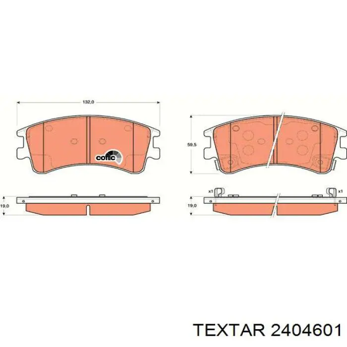 Колодки Textar 2404601 цена, от 25.39 USD