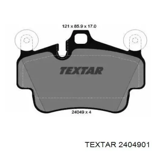 Передние тормозные колодки 2404901 Textar