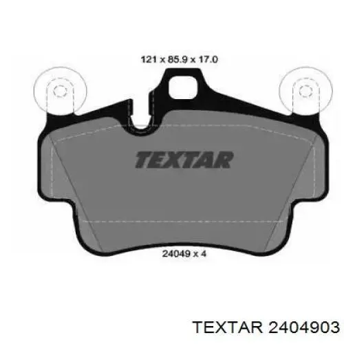 Передние тормозные колодки 2404903 Textar