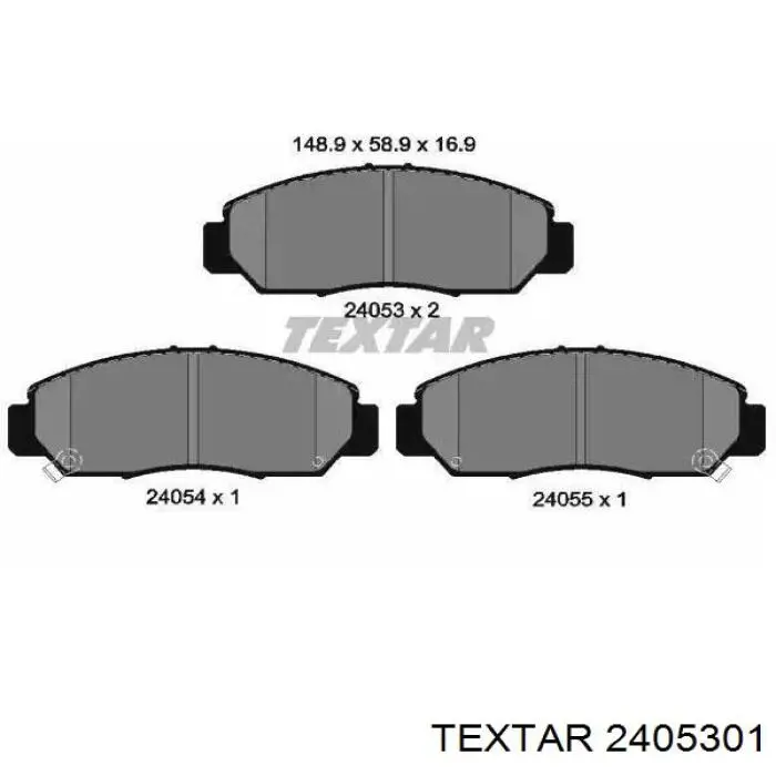 2405301 Textar колодки тормозные передние дисковые