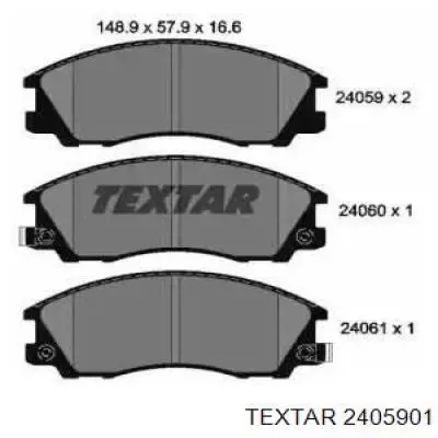 Передние тормозные колодки 2405901 Textar