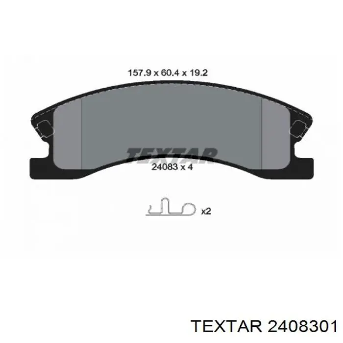 Передние тормозные колодки 2408301 Textar