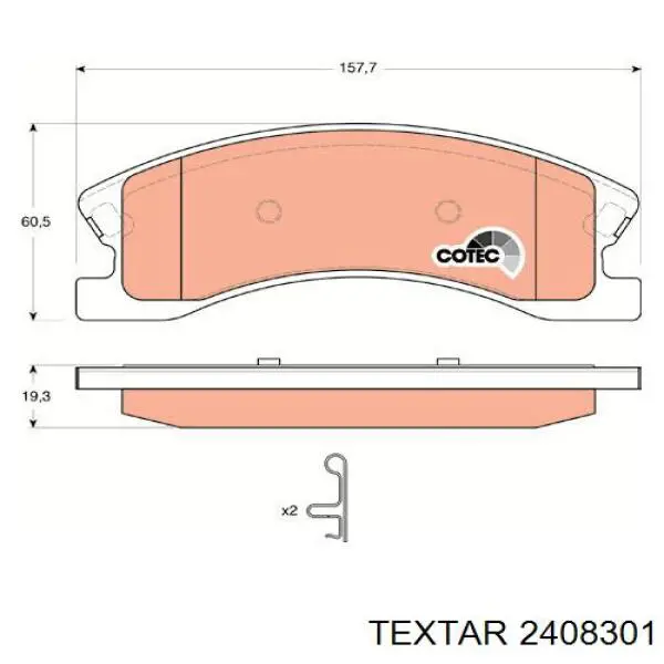 Колодки Textar 2408301 цена, от 40.47 USD