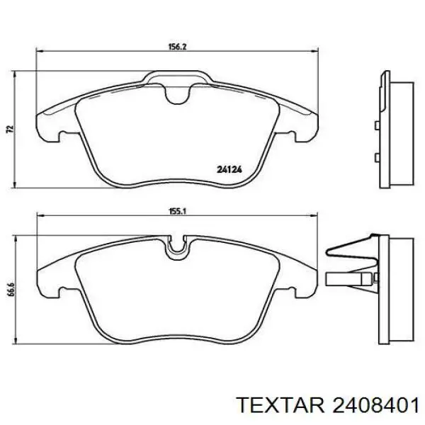 Pastillas de freno delanteras 2408401 Textar