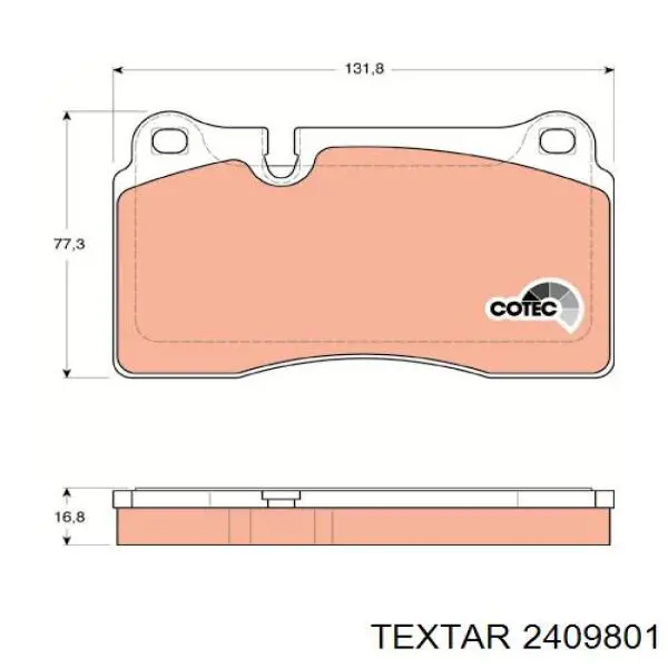 Купить 2409801 Textar Колодки тормозные