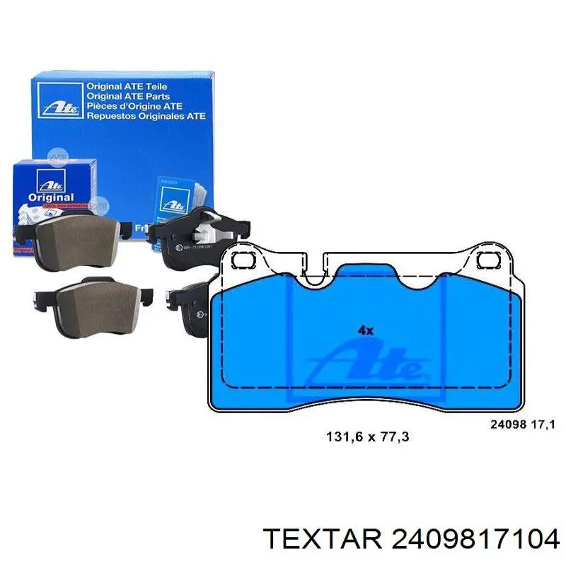 Тормозные колодки Textar 2409817104